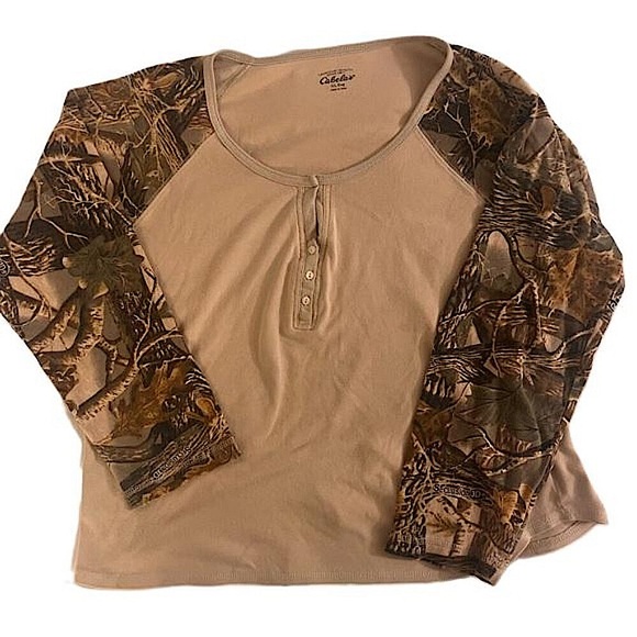 Cabela's Camouflage Pajama Set - Brown and Tan, Size XL - Picture 3 of 8